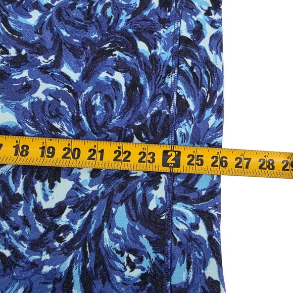 Talbots Women's Blue Swirl Print Long Sleeve Sweatshirt M Zip Sides - Picture 6 of 7